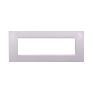 Placca Plastica Quadrata Serie Space 7P Colore Bianco Compatibile Con Bticino Living Light