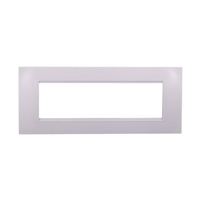 Placca Plastica Quadrata Serie Space 7P Colore Bianco Compatibile Con Bticino Living Light