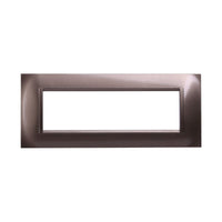 Placca Plastica Quadrata Serie Space 7P Colore Bronzo Compatibile Con Bticino Living Light
