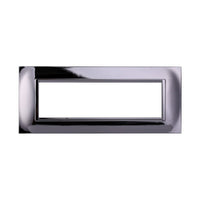 Placca Plastica Quadrata Serie Space 7P Colore Cromato Lucido Compatibile Con Bticino Living Light