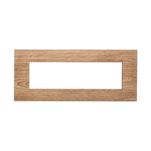 Placca Plastica Quadrata Serie Space 7P Colore Legno Chiaro Compatibile Con Bticino Living Light