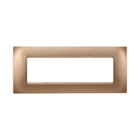 Placca Plastica Quadrata Serie Space 7P Colore Oro Compatibile Con Bticino Living Light