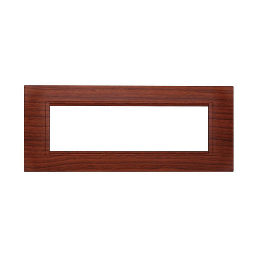 Placca Plastica Quadrata Serie Space 7P Colore Radica Compatibile Con Bticino Living Light