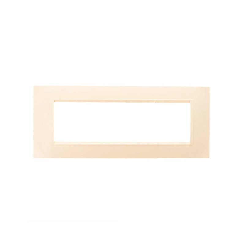 Placca Plastica Quadrata Serie Space 7P Colore Sabbia Compatibile Con Bticino Living Light