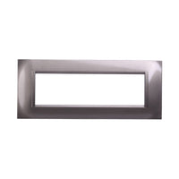 ETTROIT Placca Plastica Quadrata Serie Space 7P Colore Titanio Compatibile Con Bticino Living Light