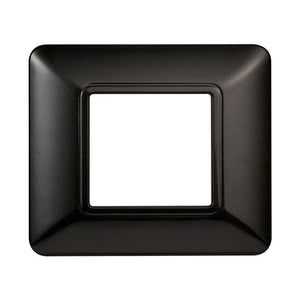 ETTROIT Placca Plastica Serie Solar 2P Colore Acciaio Scuro Compatibile Con Bticino Matix