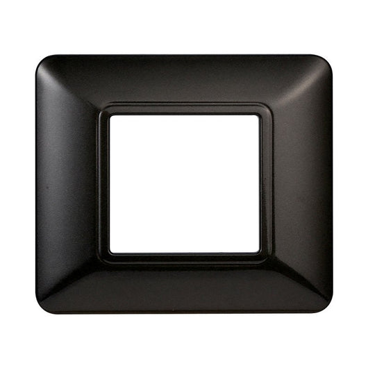 ETTROIT Placca Plastica Serie Solar 2P Colore Acciaio Scuro Compatibile Con Bticino Matix