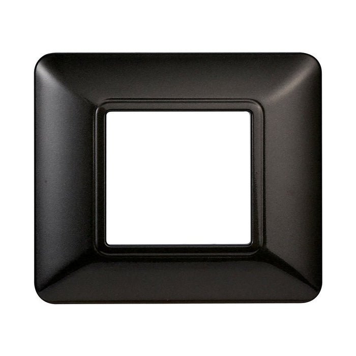 ETTROIT Placca Plastica Serie Solar 2P Colore Acciaio Scuro Compatibile Con Bticino Matix