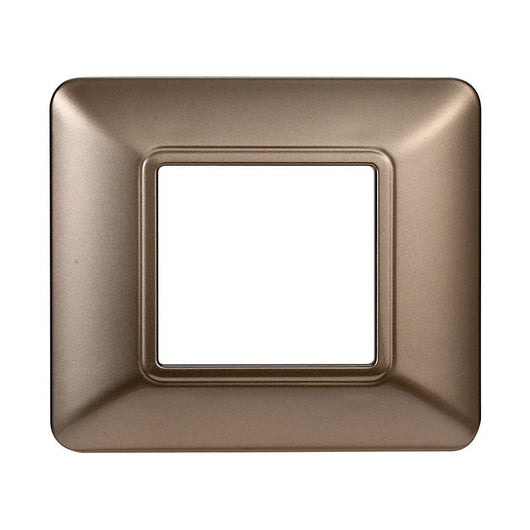 ETTROIT Placca Plastica Serie Solar 2P Colore Bronzo Compatibile Con Bticino Matix