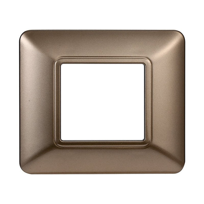 ETTROIT Placca Plastica Serie Solar 2P Colore Bronzo Compatibile Con Bticino Matix