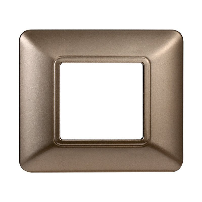 ETTROIT Placca Plastica Serie Solar 2P Colore Bronzo Compatibile Con Bticino Matix