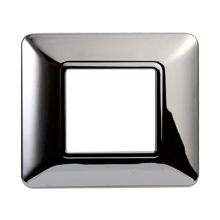 ETTROIT Placca Plastica Serie Solar 2P Colore Cromato Lucido Compatibile Con Bticino Matix