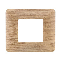 ETTROIT Placca Plastica Serie Solar 2P Colore Legno Chiaro Compatibile Con Bticino Matix