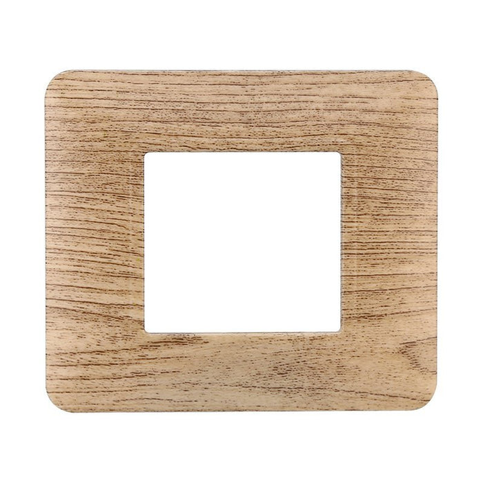ETTROIT Placca Plastica Serie Solar 2P Colore Legno Chiaro Compatibile Con Bticino Matix