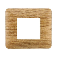 ETTROIT Placca Plastica Serie Solar 2P Colore Legno Scuro Compatibile Con Bticino Matix