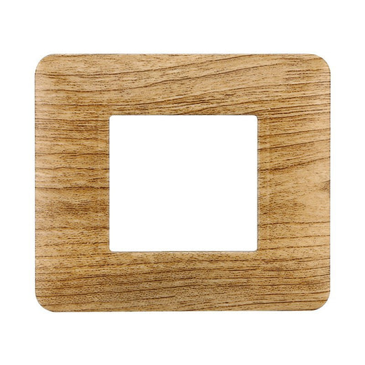 ETTROIT Placca Plastica Serie Solar 2P Colore Legno Scuro Compatibile Con Bticino Matix