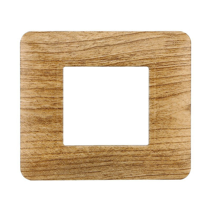 ETTROIT Placca Plastica Serie Solar 2P Colore Legno Scuro Compatibile Con Bticino Matix