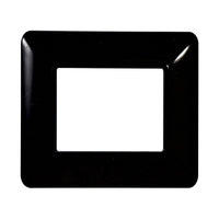 ETTROIT Placca Plastica Serie Solar 2P Colore Nero Compatibile Con Bticino Matix