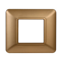 ETTROIT Placca Plastica Serie Solar 2P Colore Oro Compatibile Con Bticino Matix