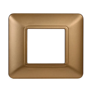 ETTROIT Placca Plastica Serie Solar 2P Colore Oro Compatibile Con Bticino Matix