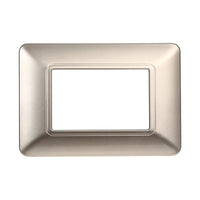 Placca Plastica Serie Solar 3P Colore Titanio Compatibile Con Bticino Matix