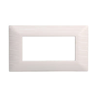 Placca Plastica Serie Solar 4P Colore Bianco Satinato Compatibile Con Bticino Matix