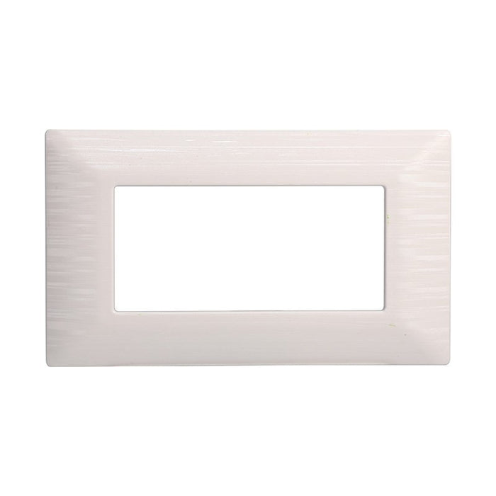 Placca Plastica Serie Solar 4P Colore Bianco Satinato Compatibile Con Bticino Matix