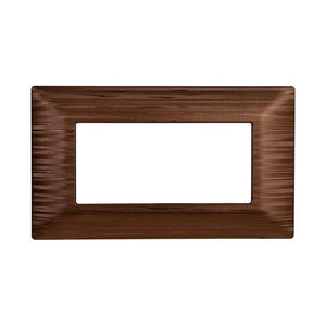 Placca Plastica Serie Solar 4P Colore Bronzo Satinato Compatibile Con Bticino Matix