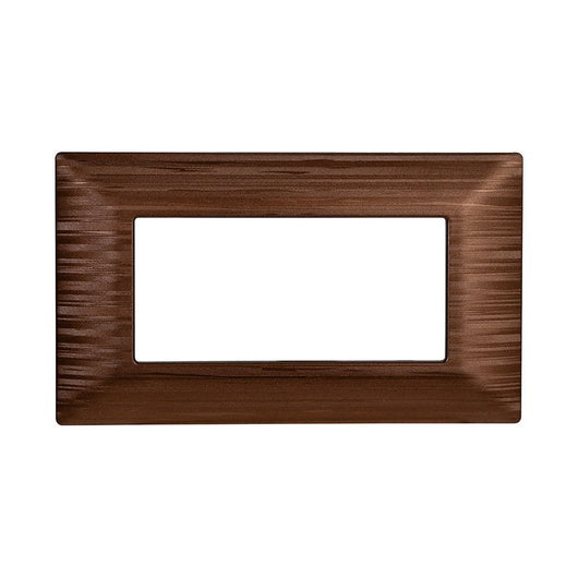 Placca Plastica Serie Solar 4P Colore Bronzo Satinato Compatibile Con Bticino Matix