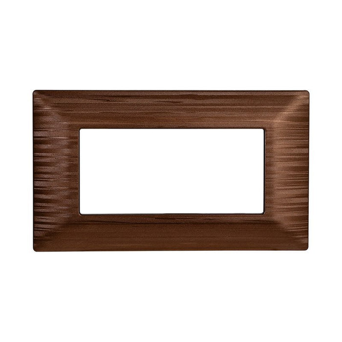 Placca Plastica Serie Solar 4P Colore Bronzo Satinato Compatibile Con Bticino Matix