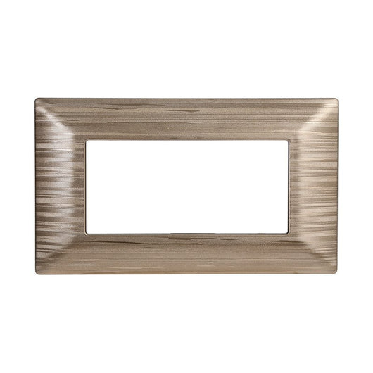 Placca Plastica Serie Solar 4P Colore Oro Satinato Compatibile Con Bticino Matix