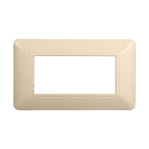 ETTROIT Placca Plastica Serie Solar 4P Colore Sabbia Compatibile Con Bticino Matix