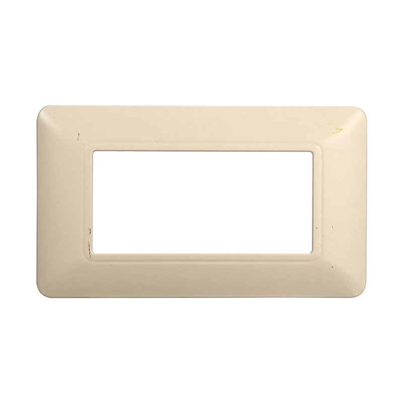 ETTROIT Placca Plastica Serie Solar 4P Colore Sabbia Compatibile Con Bticino Matix