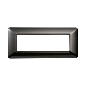 ETTROIT Placca Plastica Serie Solar 6P Colore Acciaio Scuro Compatibile Con Bticino Matix