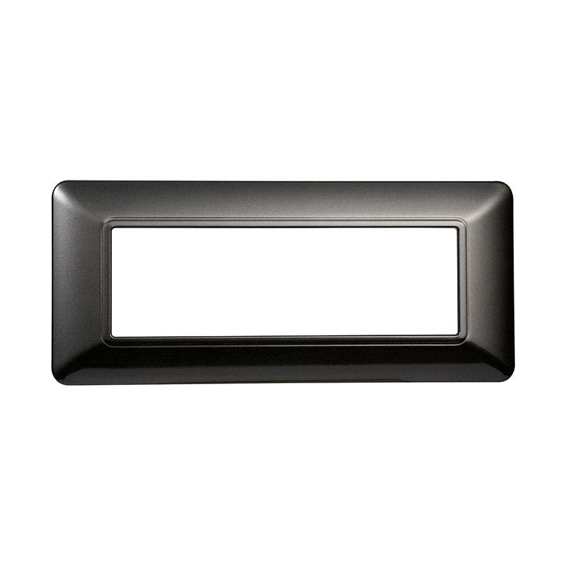 ETTROIT Placca Plastica Serie Solar 6P Colore Acciaio Scuro Compatibile Con Bticino Matix
