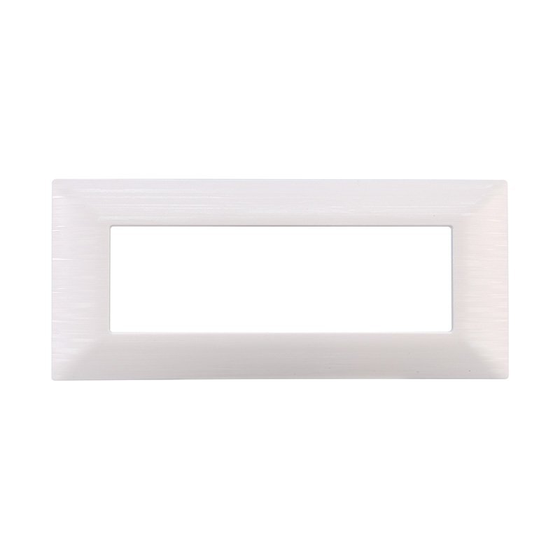 Placca Plastica Serie Solar 6P Colore Bianco Satinato Compatibile Con Bticino Matix