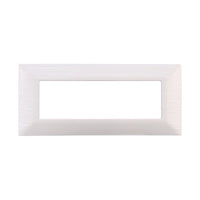 Placca Plastica Serie Solar 6P Colore Bianco Satinato Compatibile Con Bticino Matix