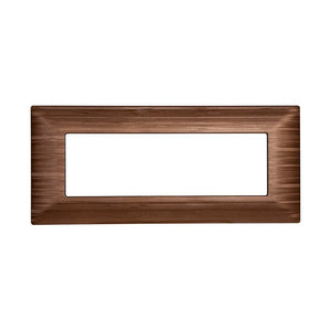 Placca Plastica Serie Solar 6P Colore Bronzo Satinato Compatibile Con Bticino Matix
