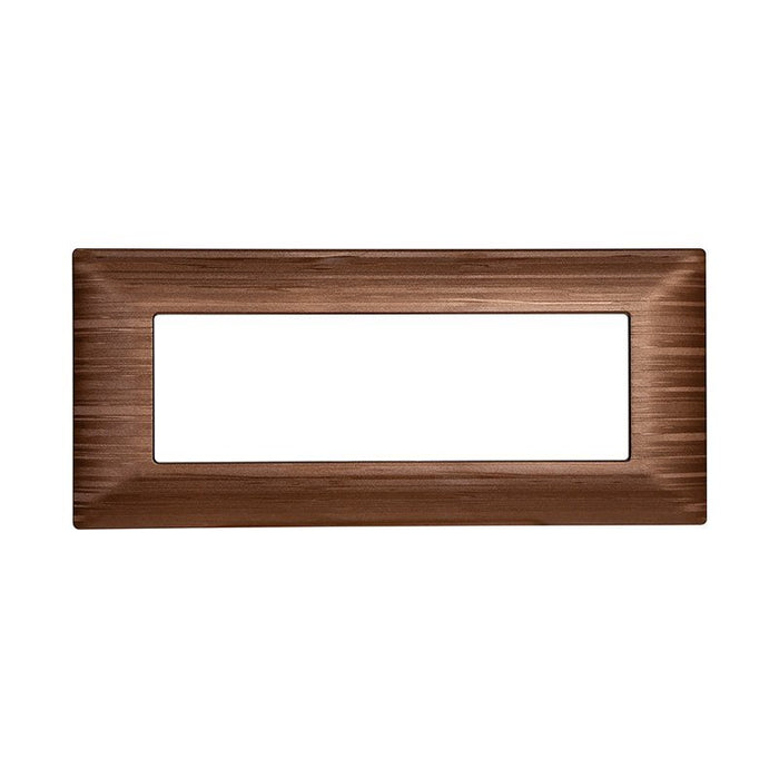 Placca Plastica Serie Solar 6P Colore Bronzo Satinato Compatibile Con Bticino Matix