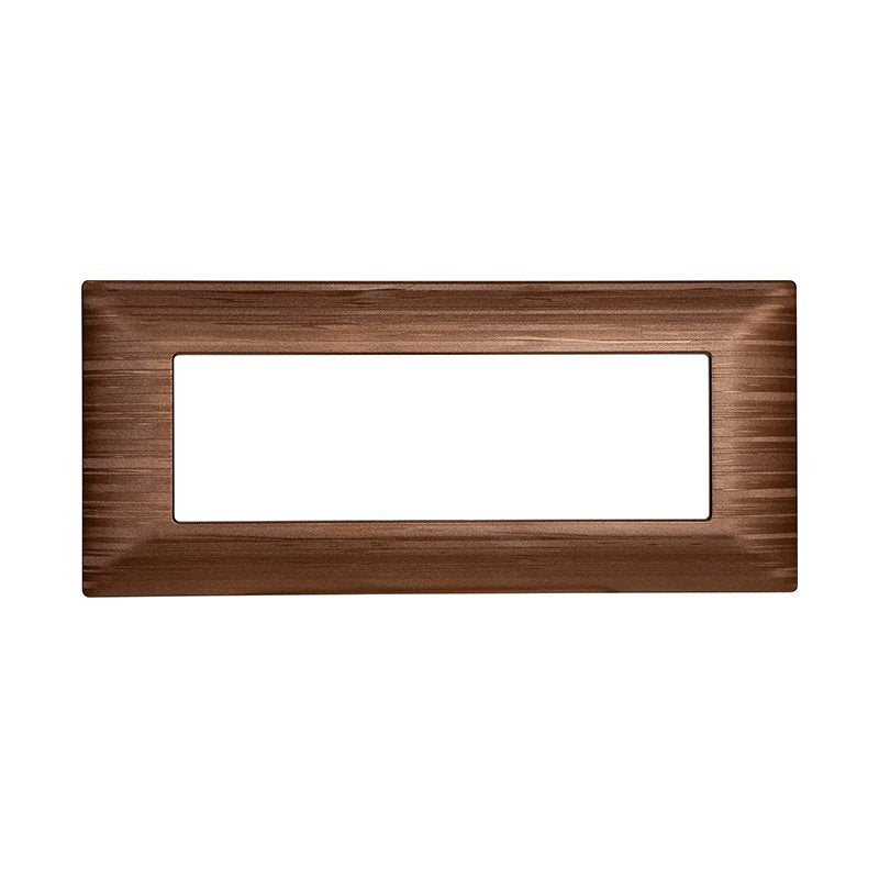 ETTROIT Placca Plastica Serie Solar 6P Colore Bronzo Satinato Compatibile Con Bticino Matix