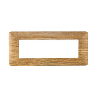 ETTROIT Placca Plastica Serie Solar 6P Colore Legno Scuro Compatibile Con Bticino Matix