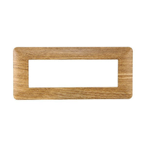 ETTROIT Placca Plastica Serie Solar 6P Colore Legno Scuro Compatibile Con Bticino Matix