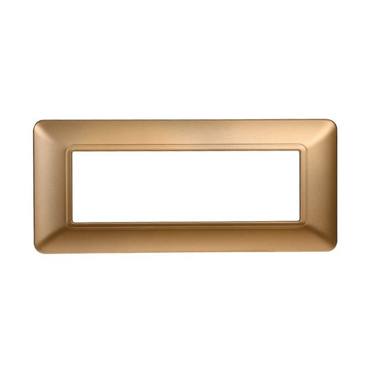 ETTROIT Placca Plastica Serie Solar 6P Colore Oro Compatibile Con Bticino Matix