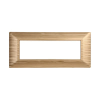 Placca Plastica Serie Solar 6P Colore Oro Satinato Compatibile Con Bticino Matix