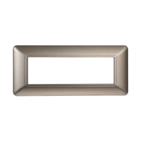 ETTROIT Placca Plastica Serie Solar 6P Colore Titanio Compatibile Con Bticino Matix