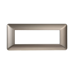 ETTROIT Placca Plastica Serie Solar 6P Colore Titanio Compatibile Con Bticino Matix