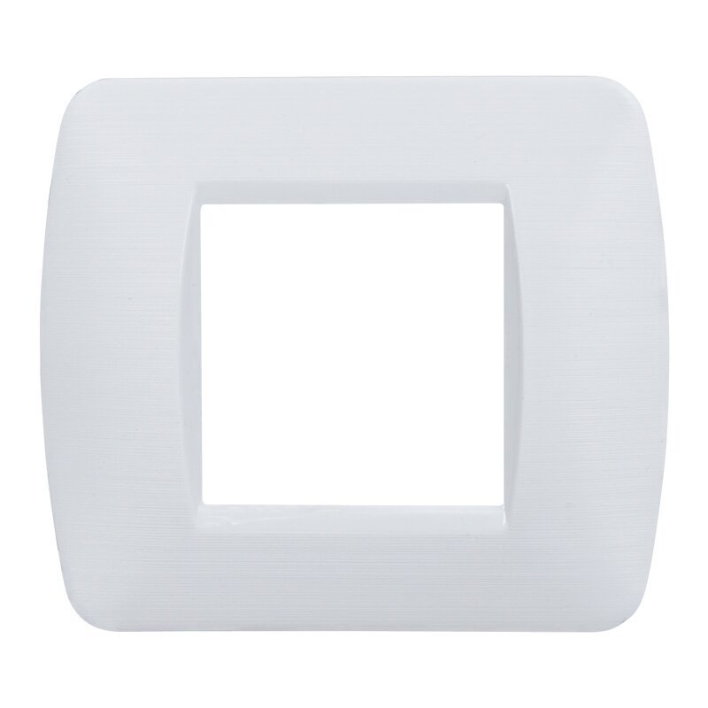 Placca Plastica Serie Space 2P Colore Bianco Satinato Compatibile Con Bticino Living Light