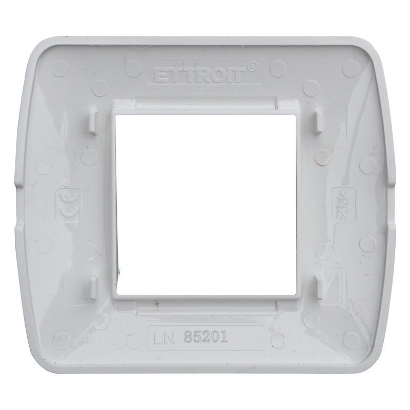 Placca Plastica Serie Space 2P Colore Bianco Satinato Compatibile Con Bticino Living Light