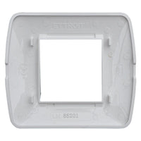 Placca Plastica Serie Space 2P Colore Bianco Satinato Compatibile Con Bticino Living Light