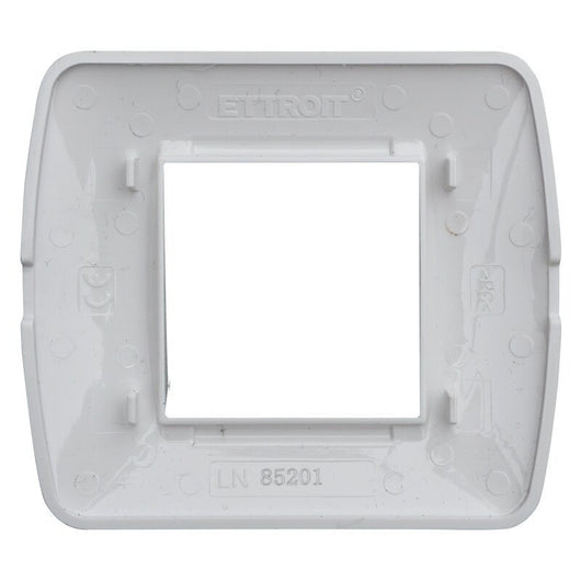 Placca Plastica Serie Space 2P Colore Bianco Satinato Compatibile Con Bticino Living Light